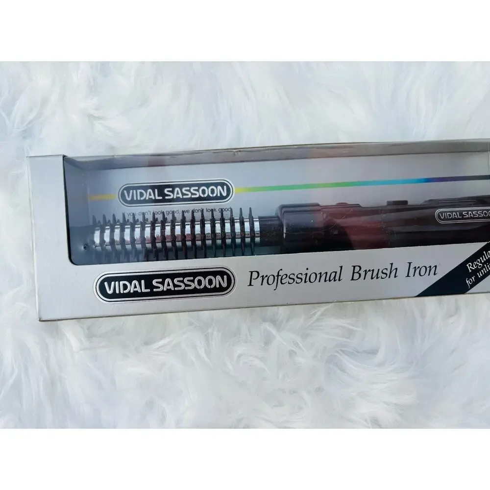 Vintage Vidal Sassoon Brush Curling Iron Brown VS-111 Soft Curls 3/4” Barrel NEW